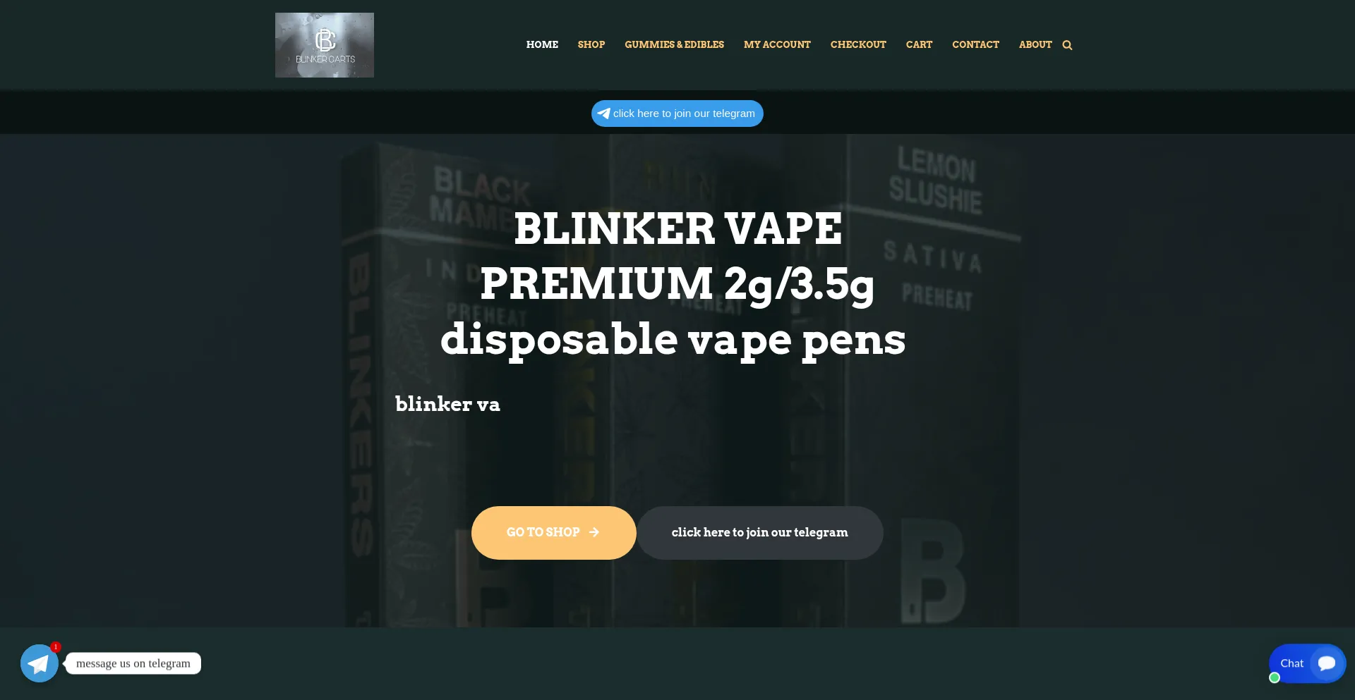 Website screenshot of Blinkerdisposables.com