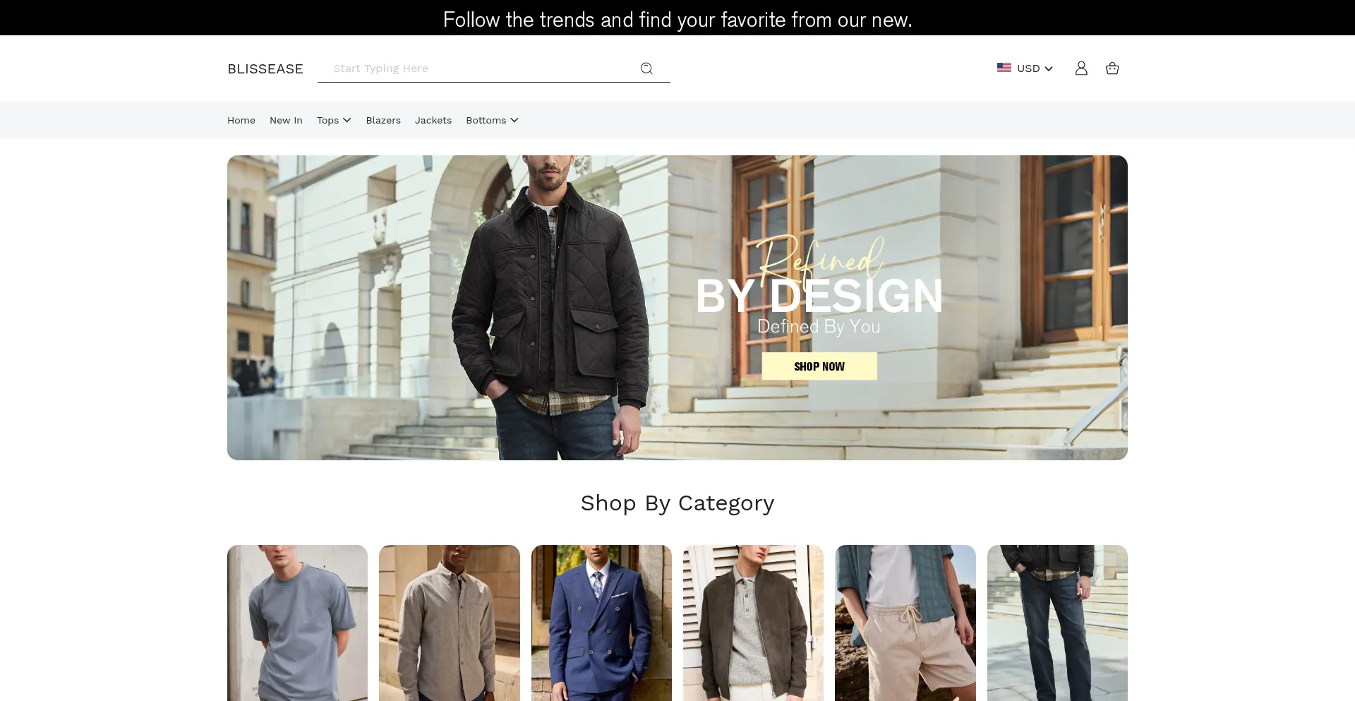 Website screenshot of Blissease.com