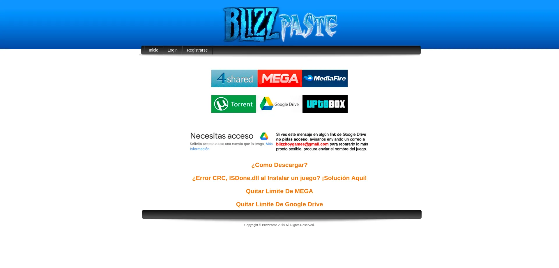 Blizzpaste.com Informe de Escaneo