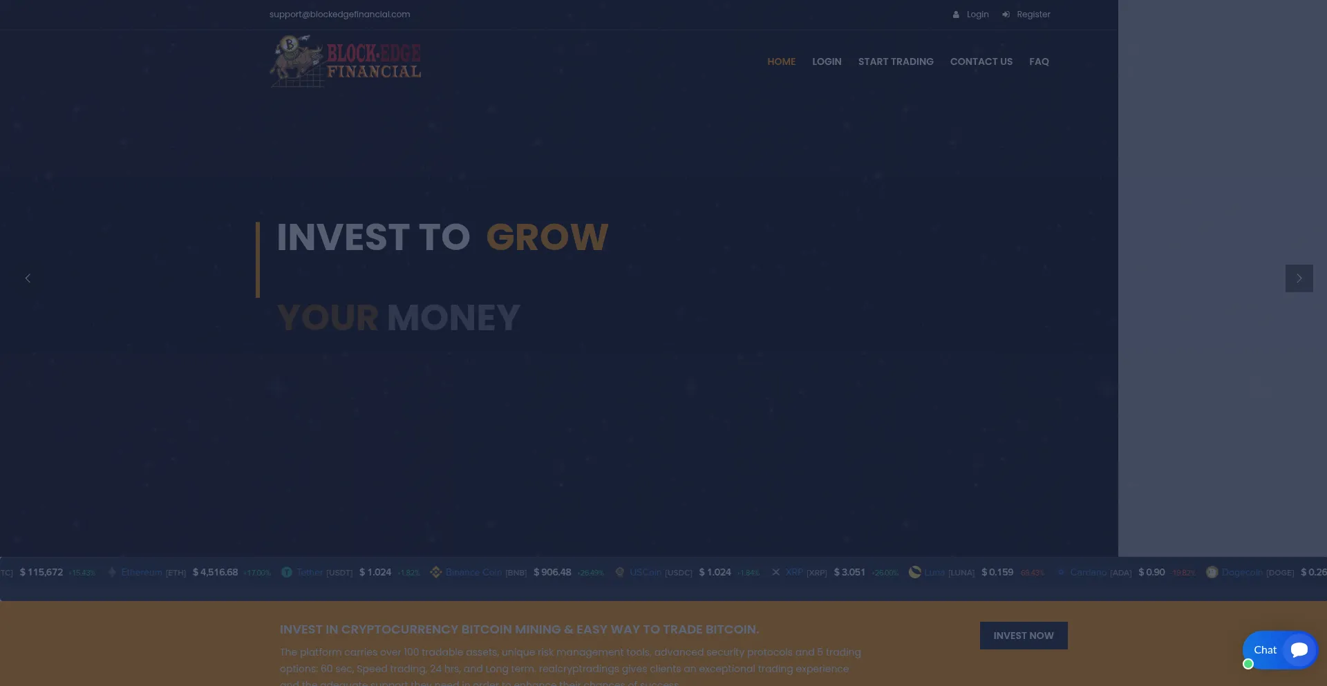 ¿És Seguro y Confiable Blockedgefinancial.com?
