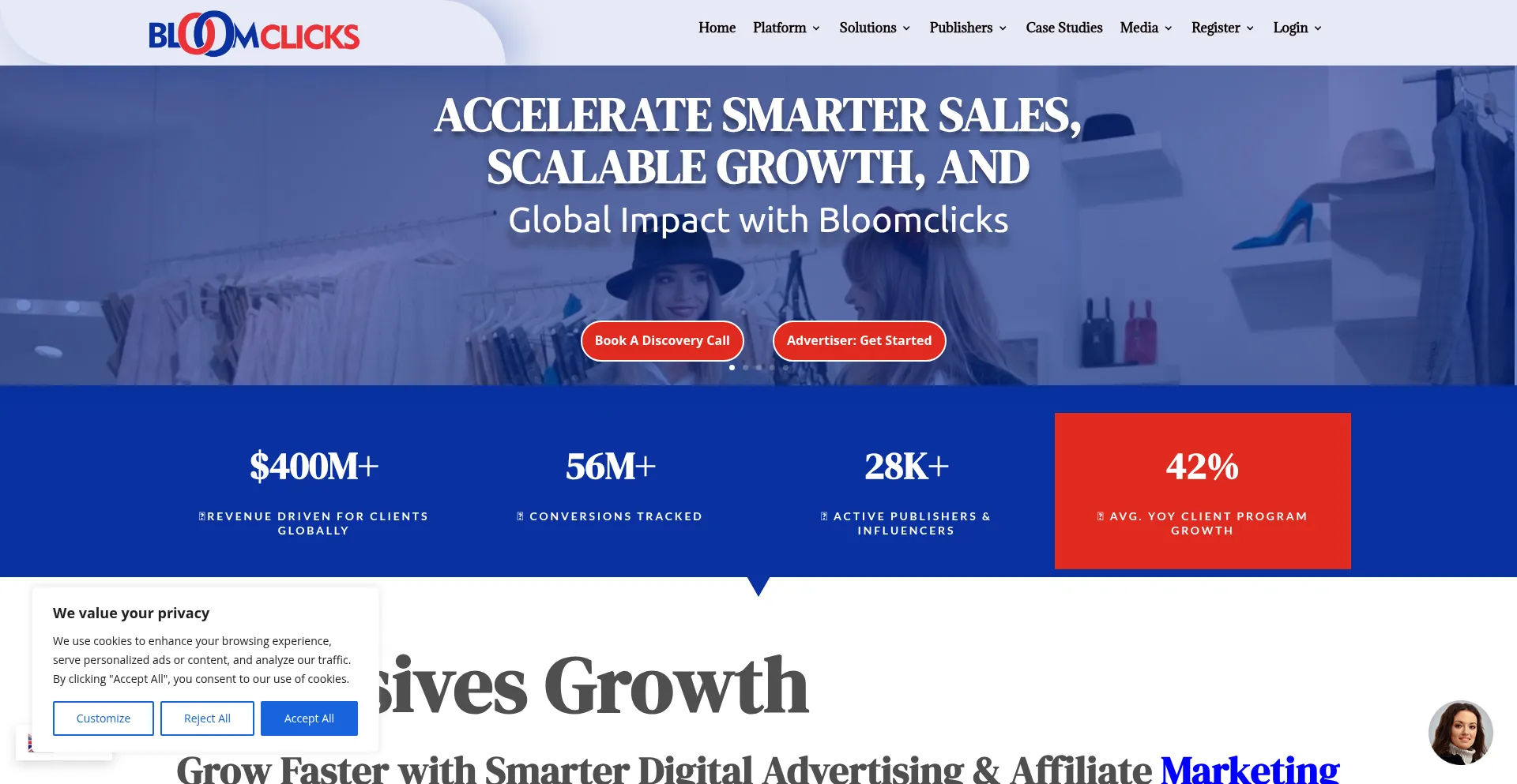 Bloomclicks.com Screenshot