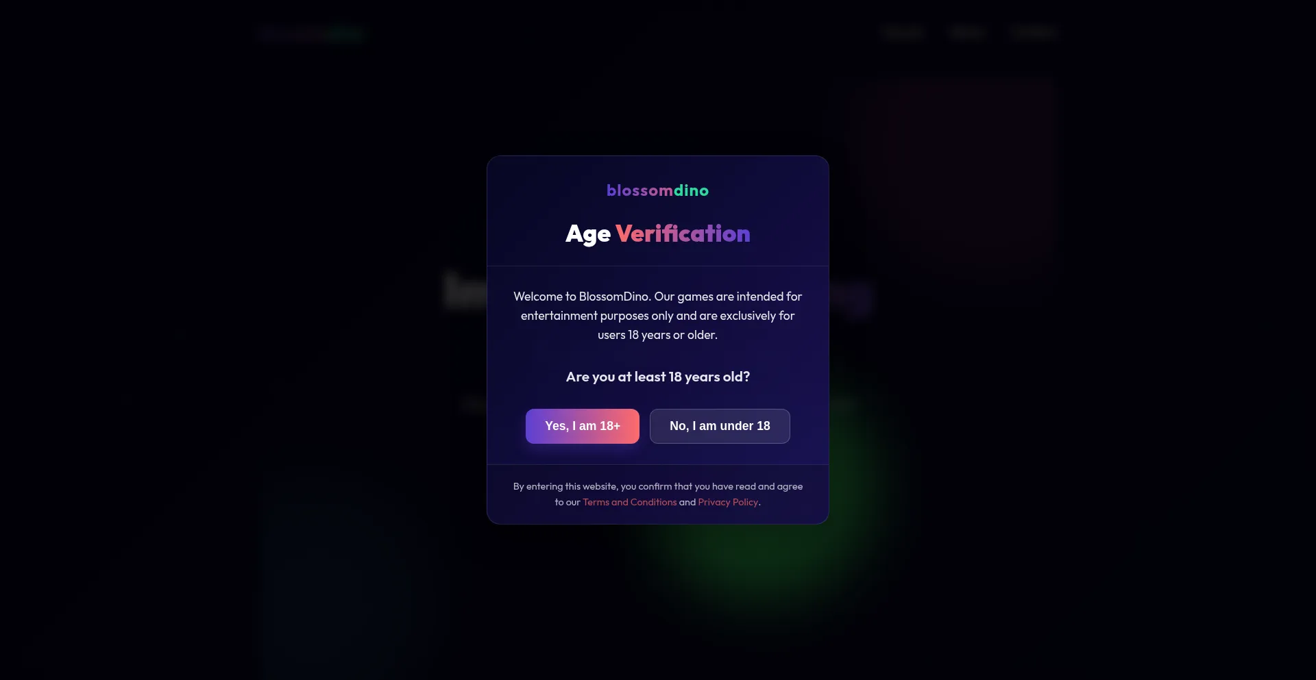 Website screenshot of Blossomdino.com