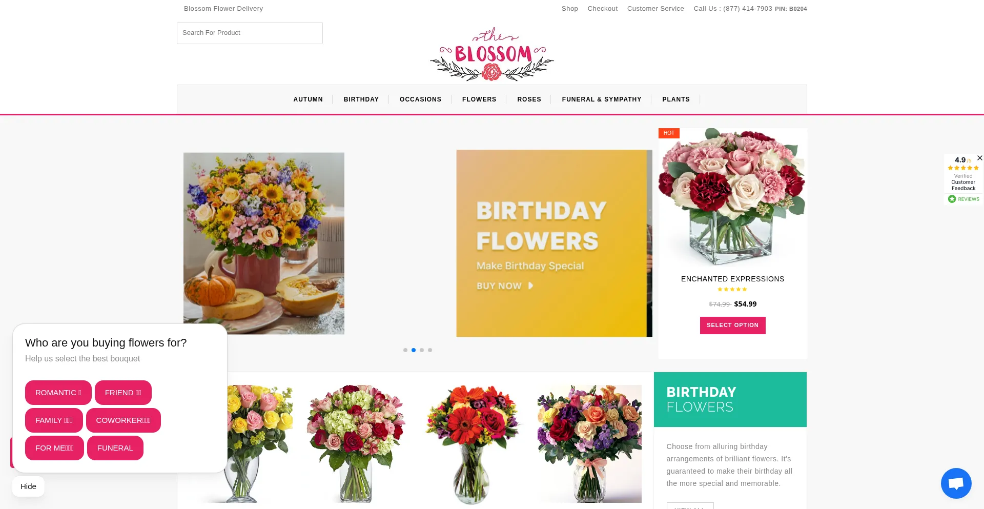 Blossomflowerdelivery.com Screenshot