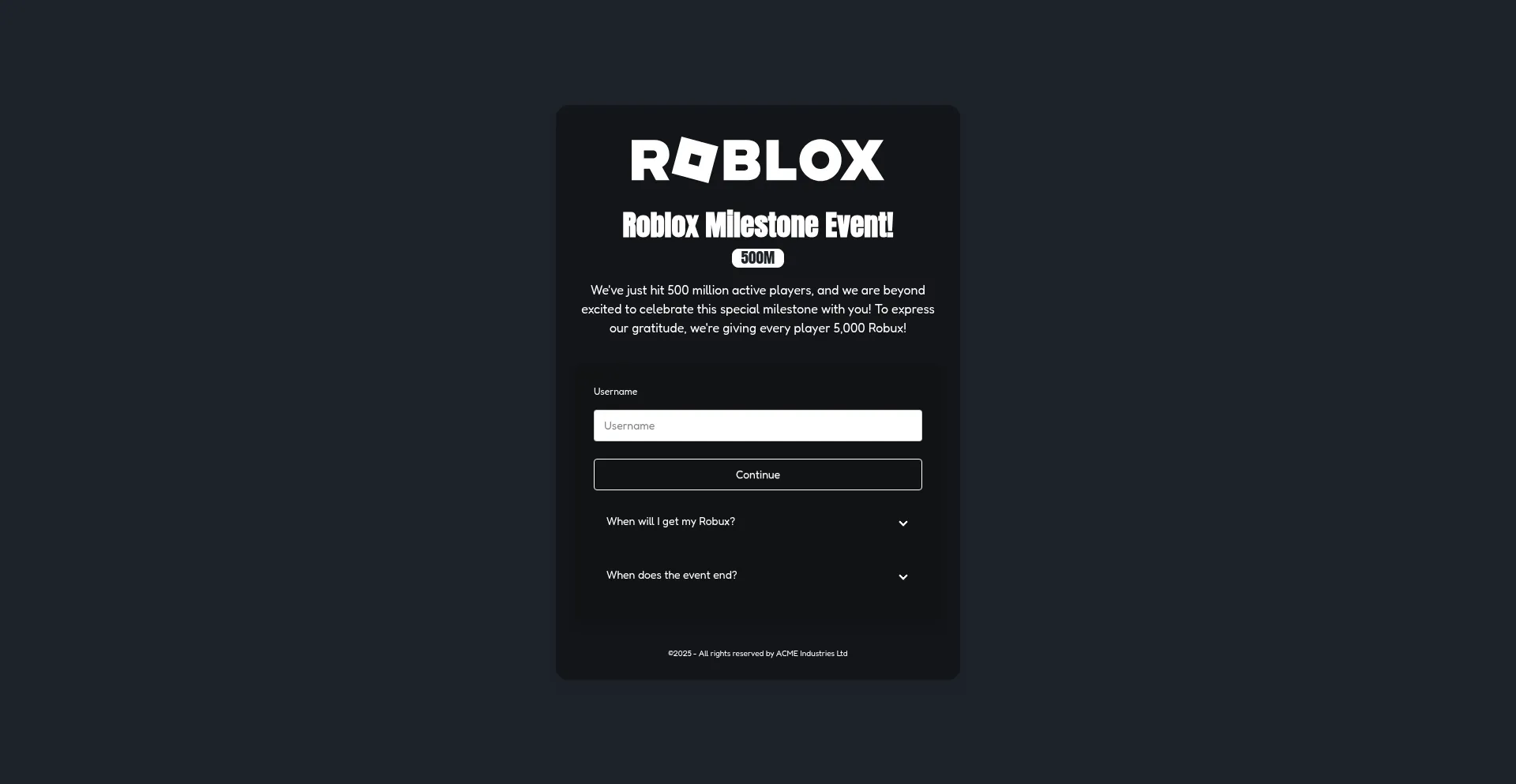 Website screenshot of Bloxmilestone.com