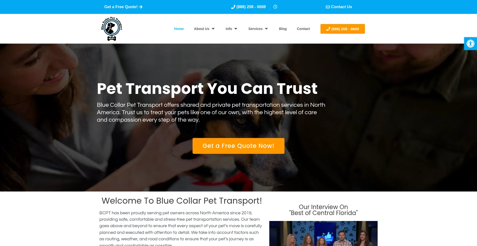 Bluecollarpettransport.com