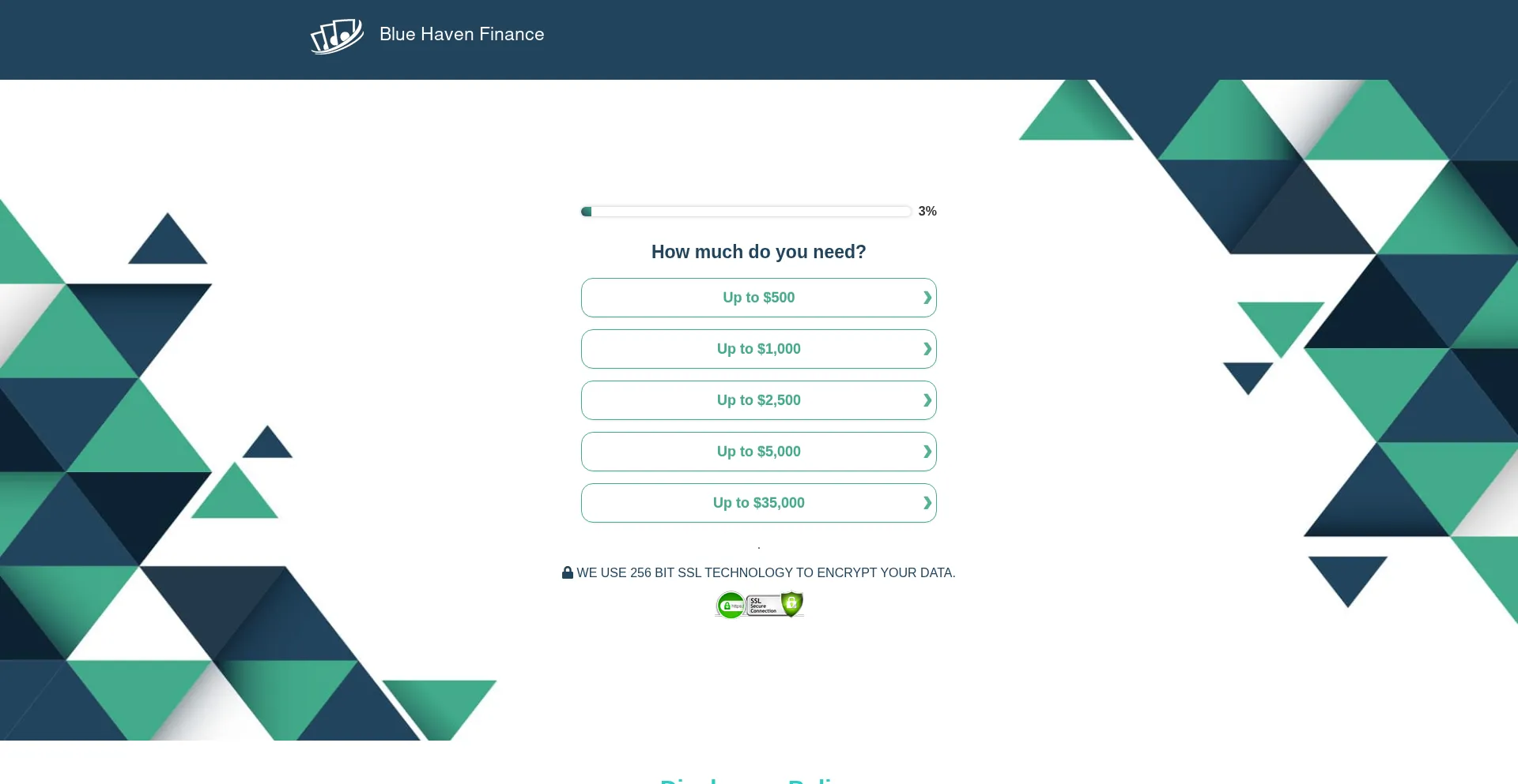 ¿És Seguro y Confiable Bluehavenfinance.com?