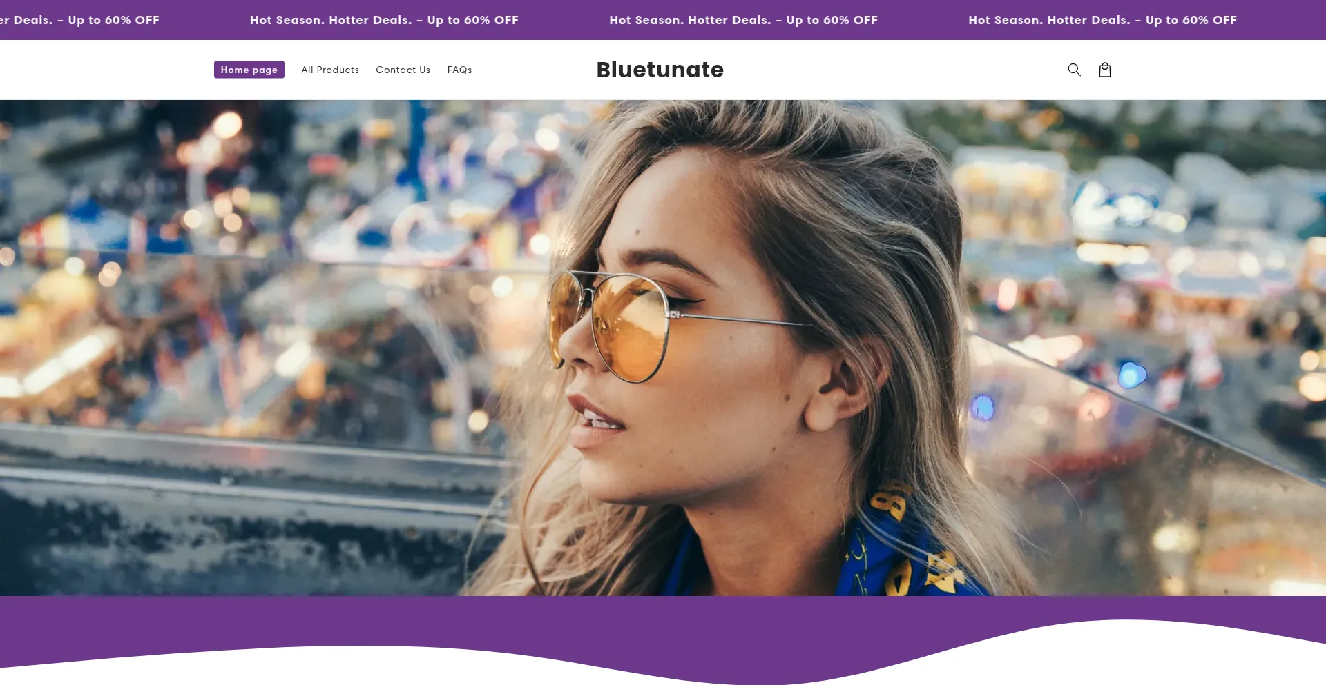 Website screenshot of Bluetunate.com