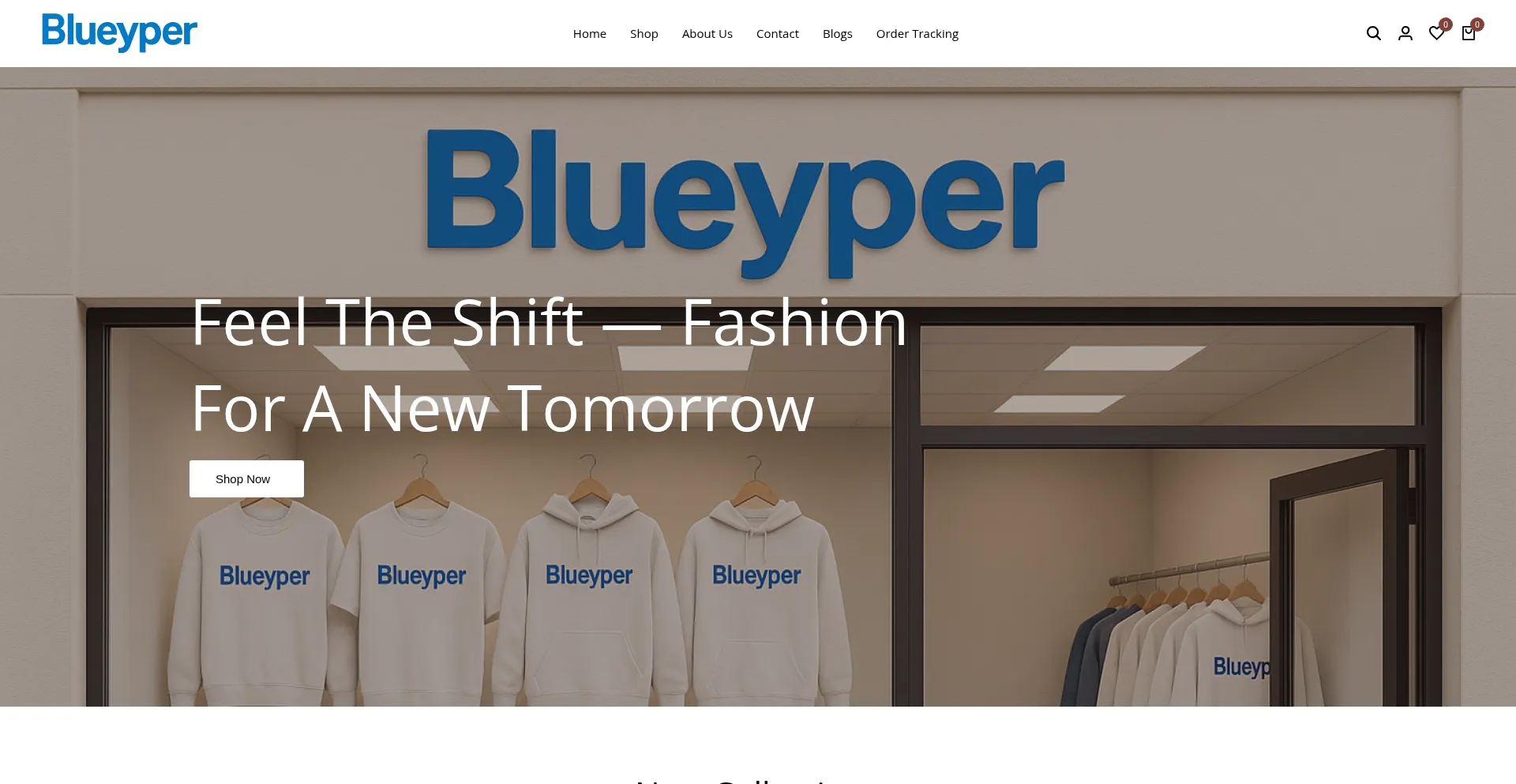 Website screenshot of Blueyper.com