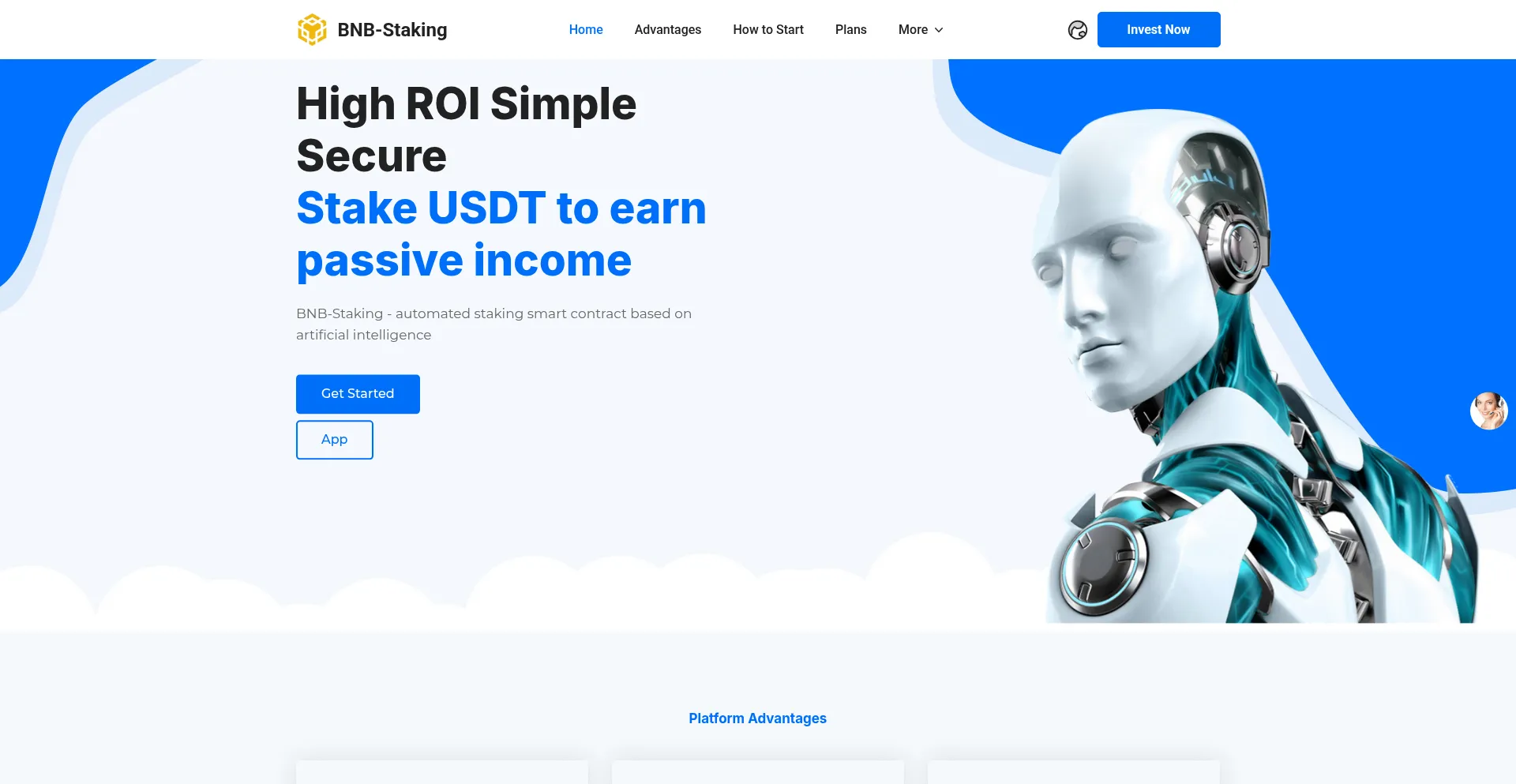 Website screenshot of Bnb-staking.cc