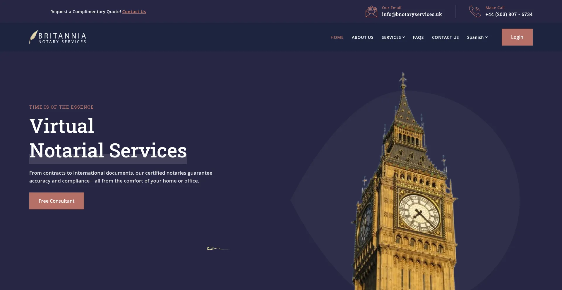 Bnotaryservices.uk Screenshot