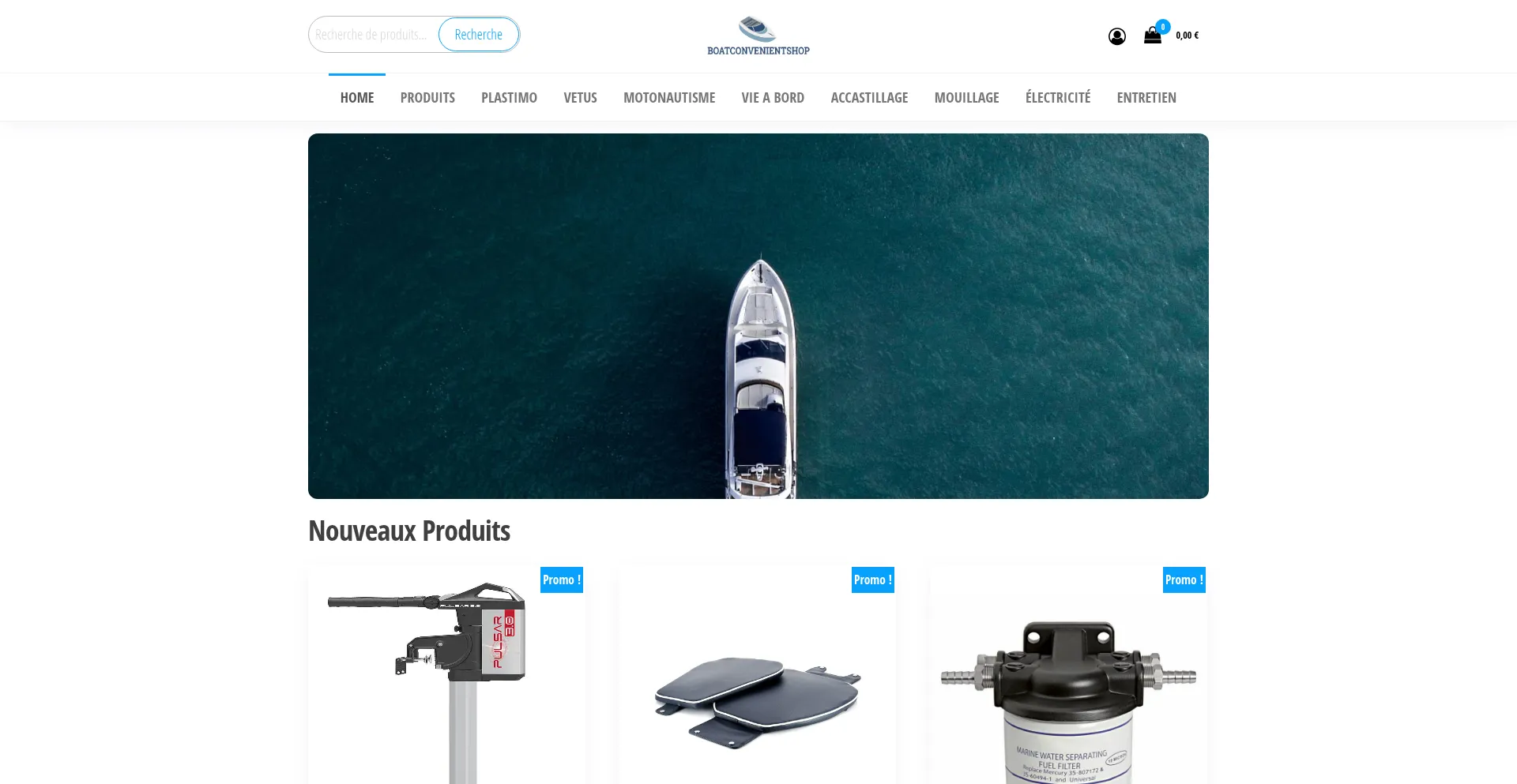 Website screenshot of Boatconvenientshop.com