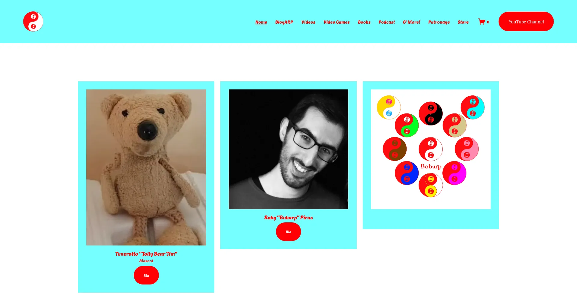 Website screenshot of Bobarp.com