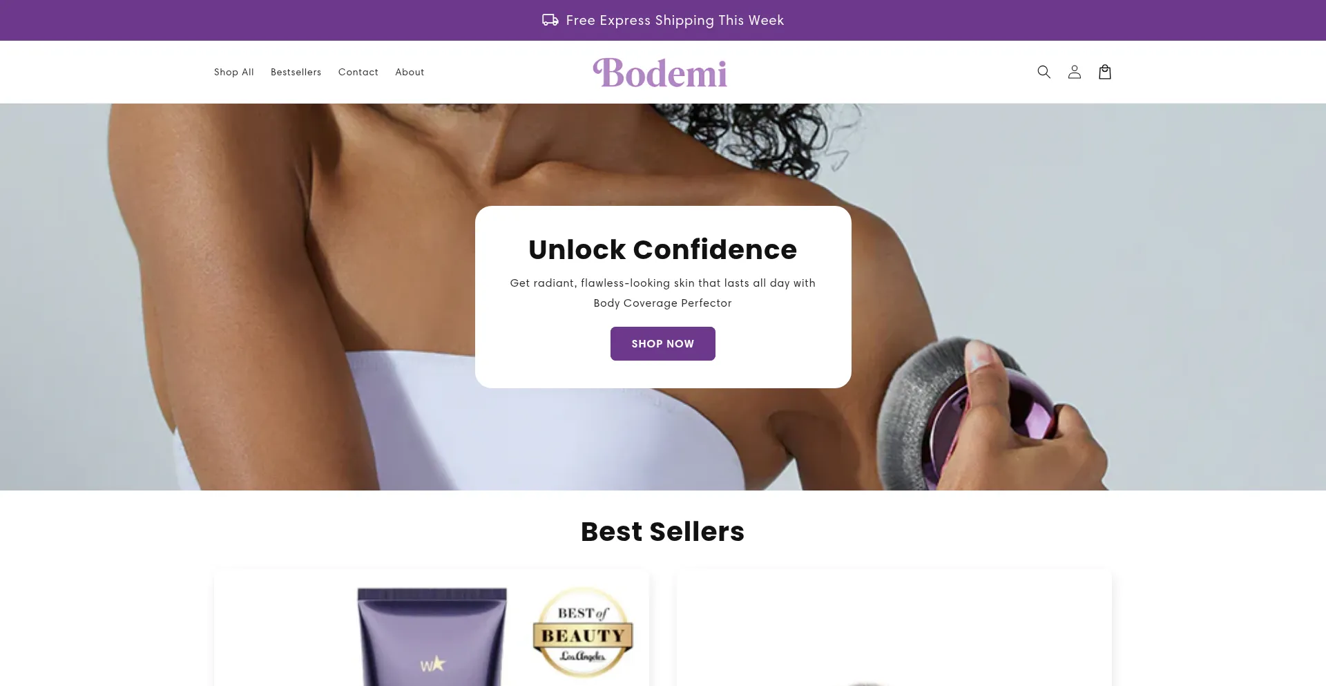 Website screenshot of Bodemi.com