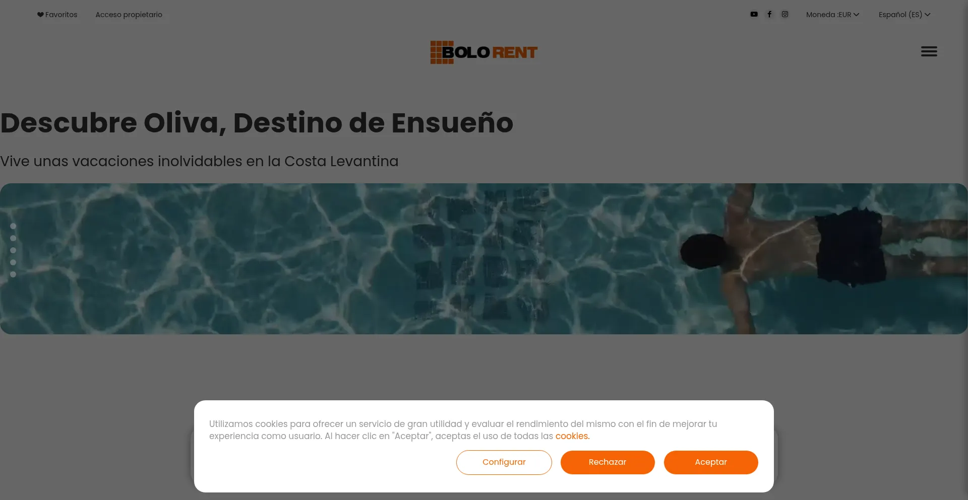 Website screenshot of Bolorent.com