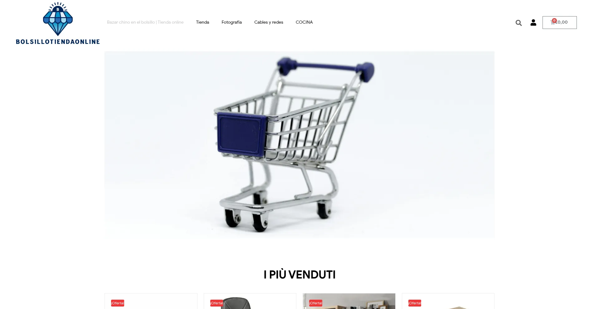 Website screenshot of Bolsillotiendaonline.com