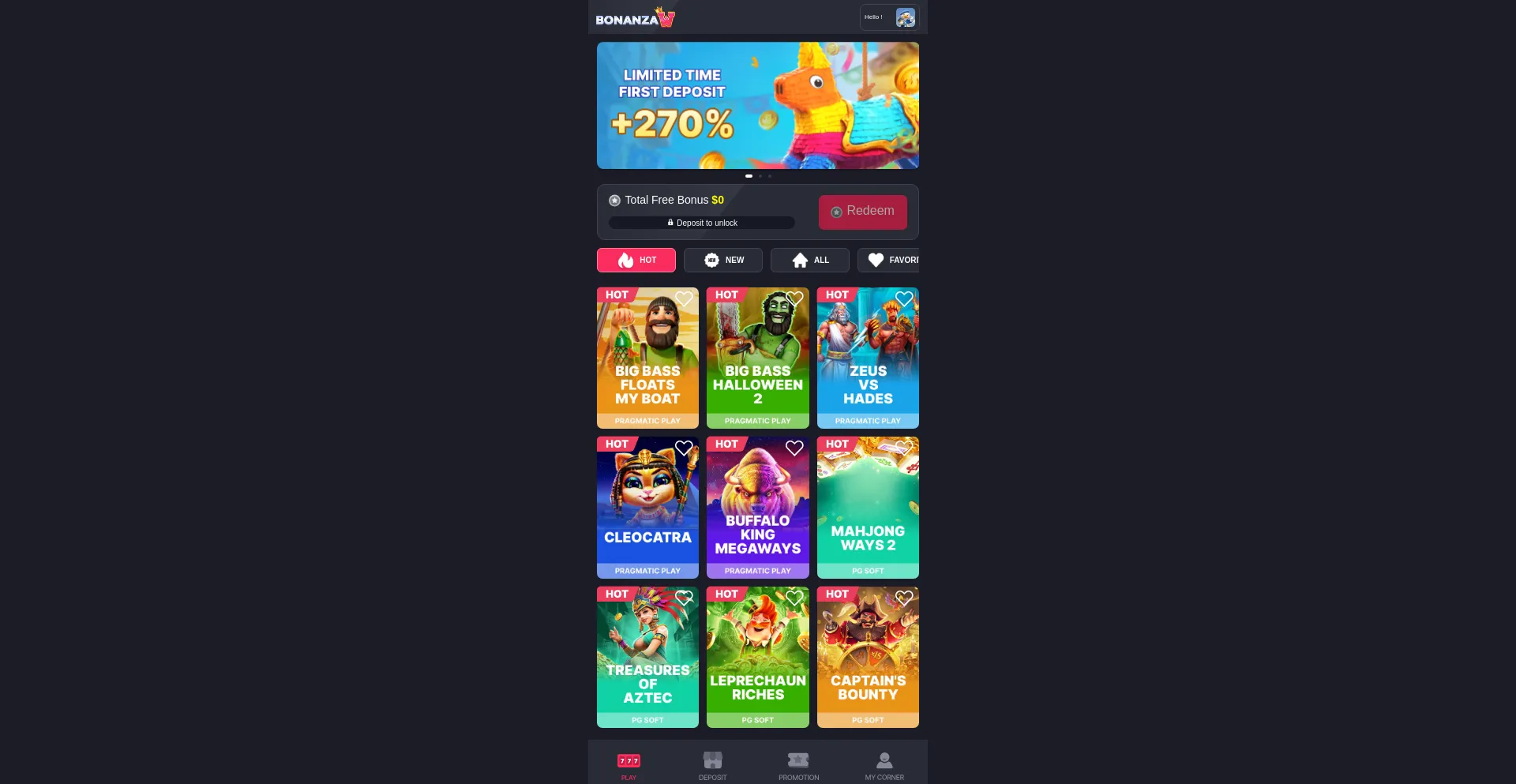 Website screenshot of Bonanzaw.com