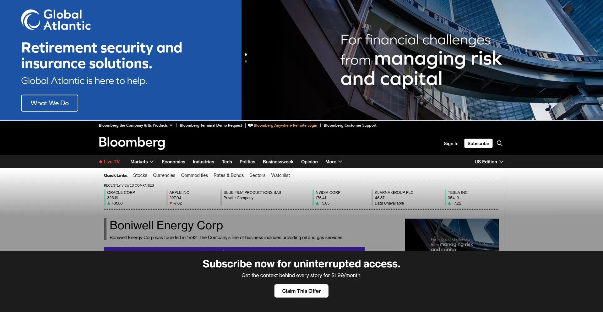 ¿És Seguro y Confiable Boniwellenergycorp.com?