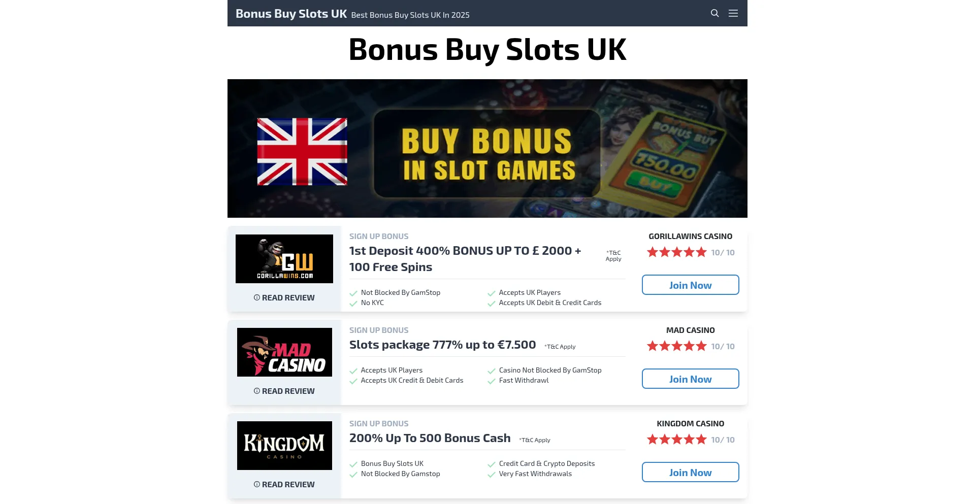 ¿És Seguro y Confiable Bonusbuyslotsuk.com?