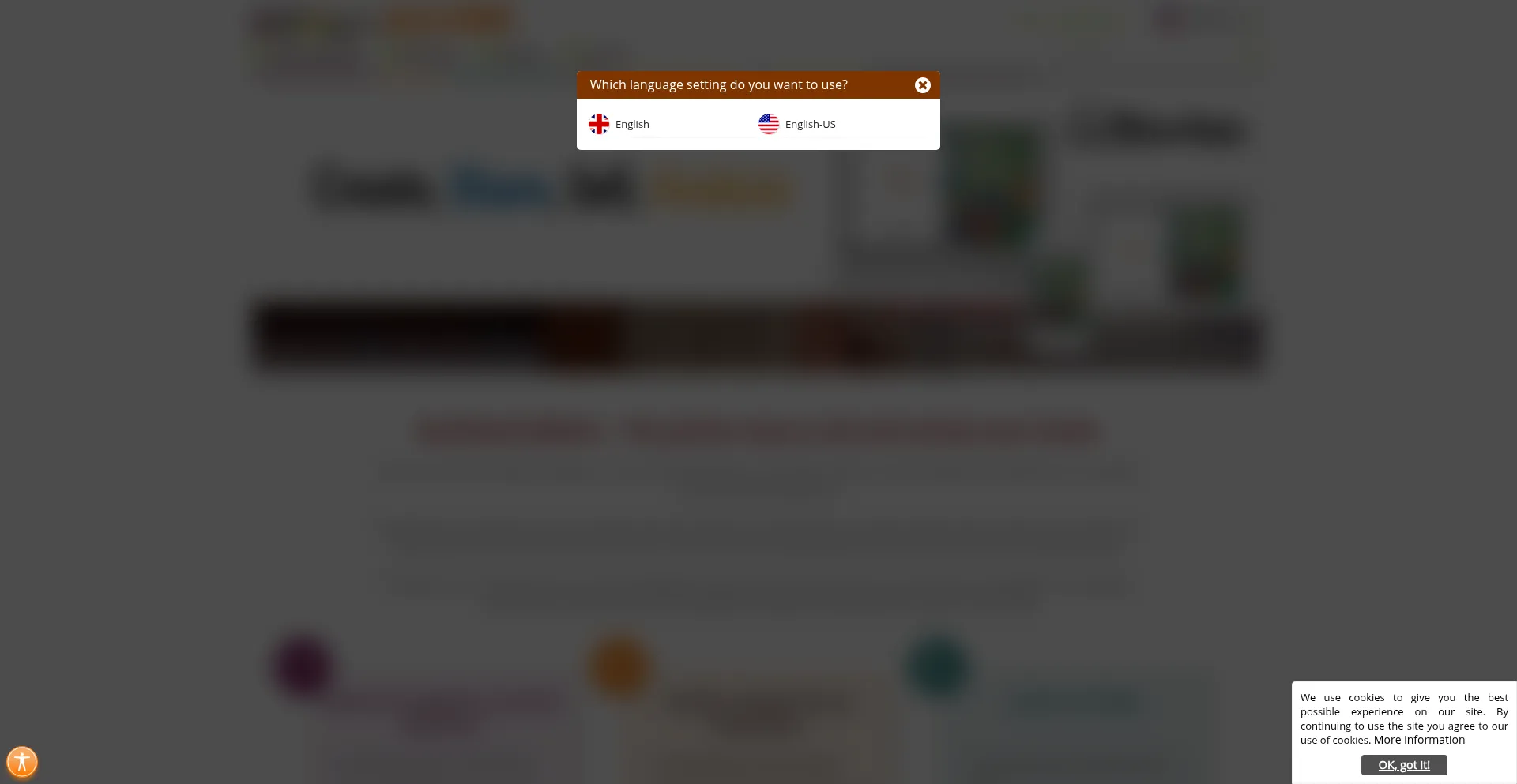 Website screenshot of Book2look.com