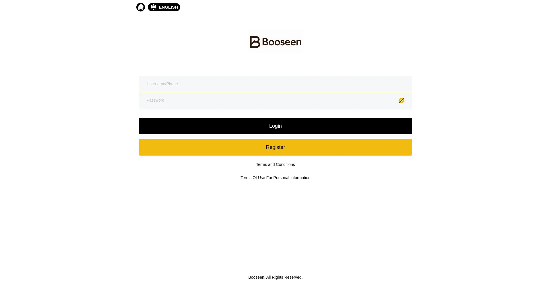 Website screenshot of Booseen.top