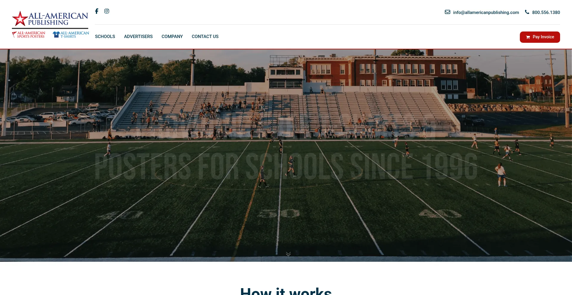 Website screenshot of Boostschoolads.com