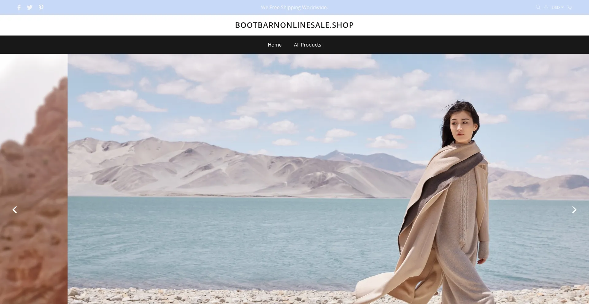Website screenshot of Bootbarnonlinesale.shop