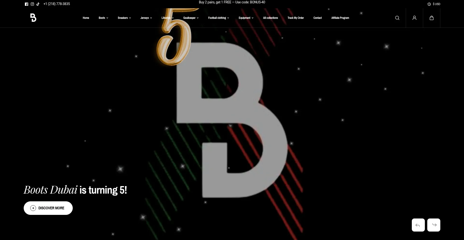 Website screenshot of Bootsdubai.us