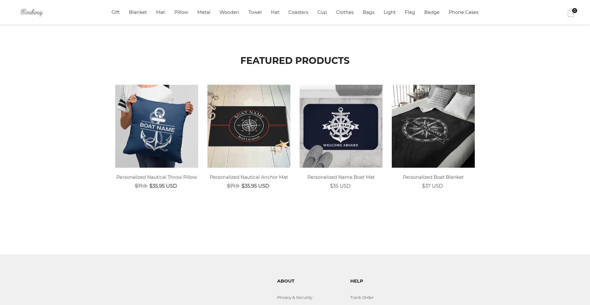 Website screenshot of Borbory.com