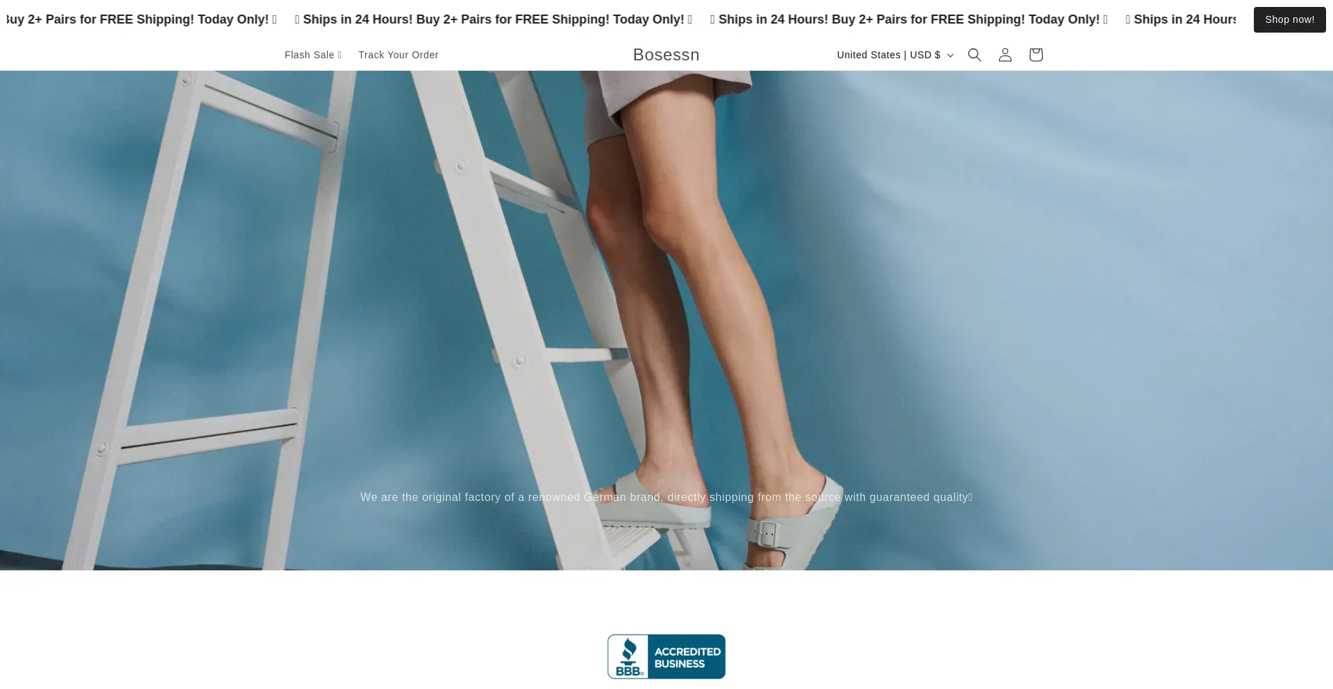 Website screenshot of Bosessn.com