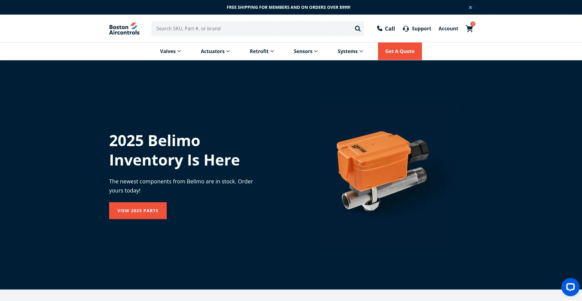 Website screenshot of Bostonaircontrols.com