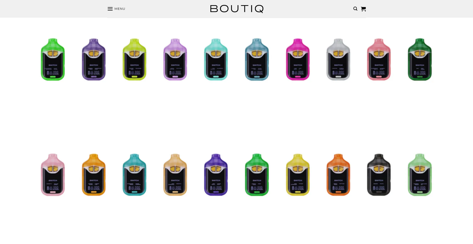 Website screenshot of Boutiqswitchofficial.com