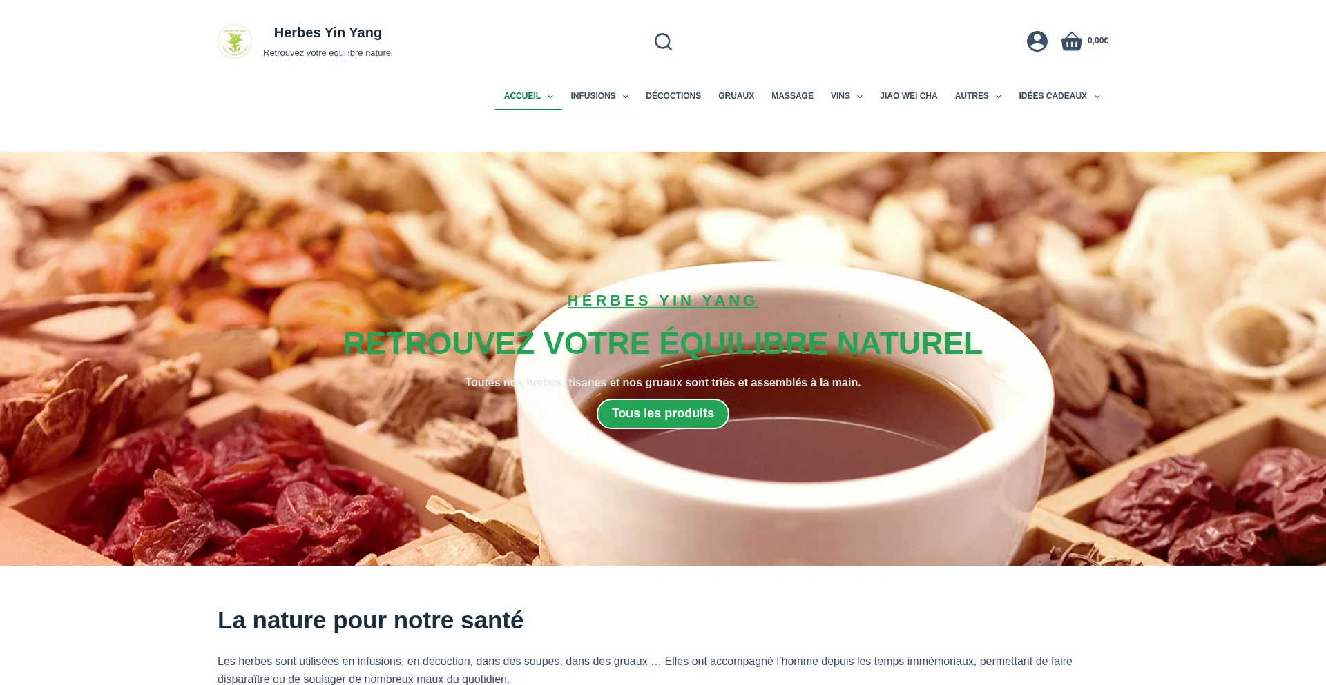Website screenshot of Boutique.dietetiquetuina.fr
