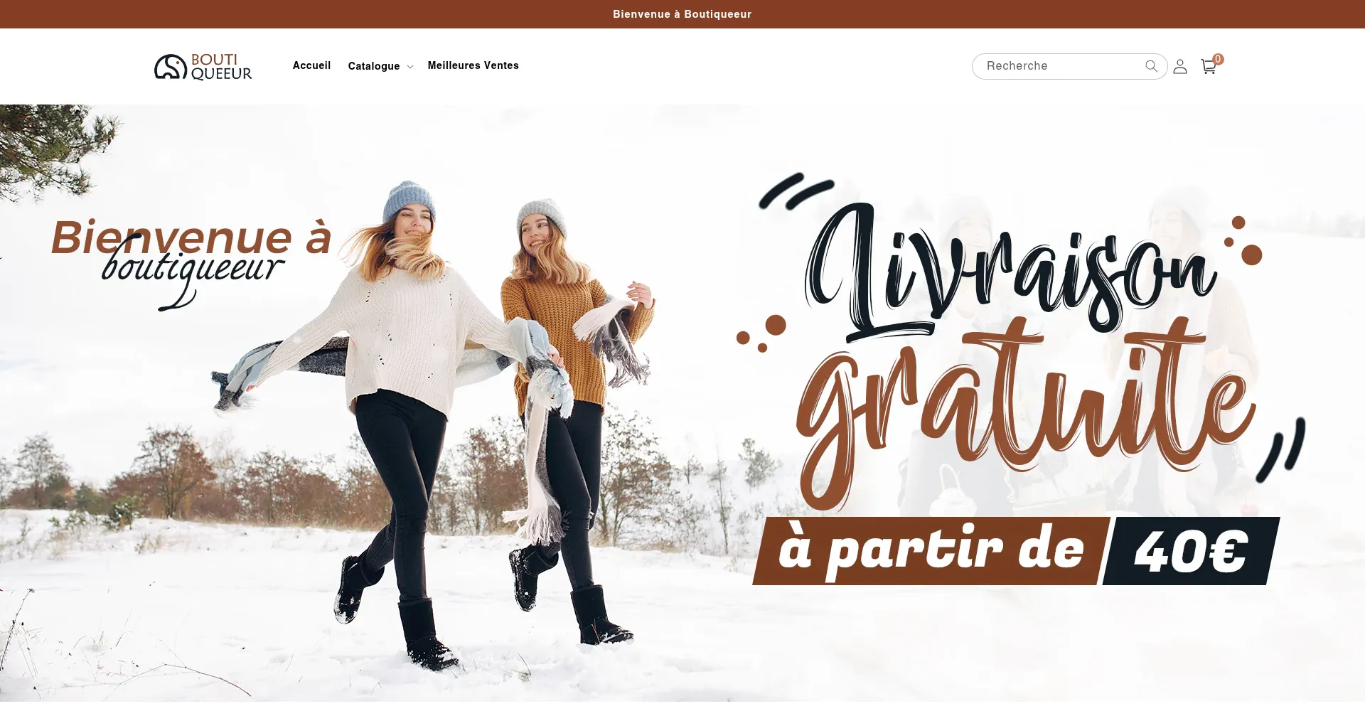 Website screenshot of Boutiqueeur.com