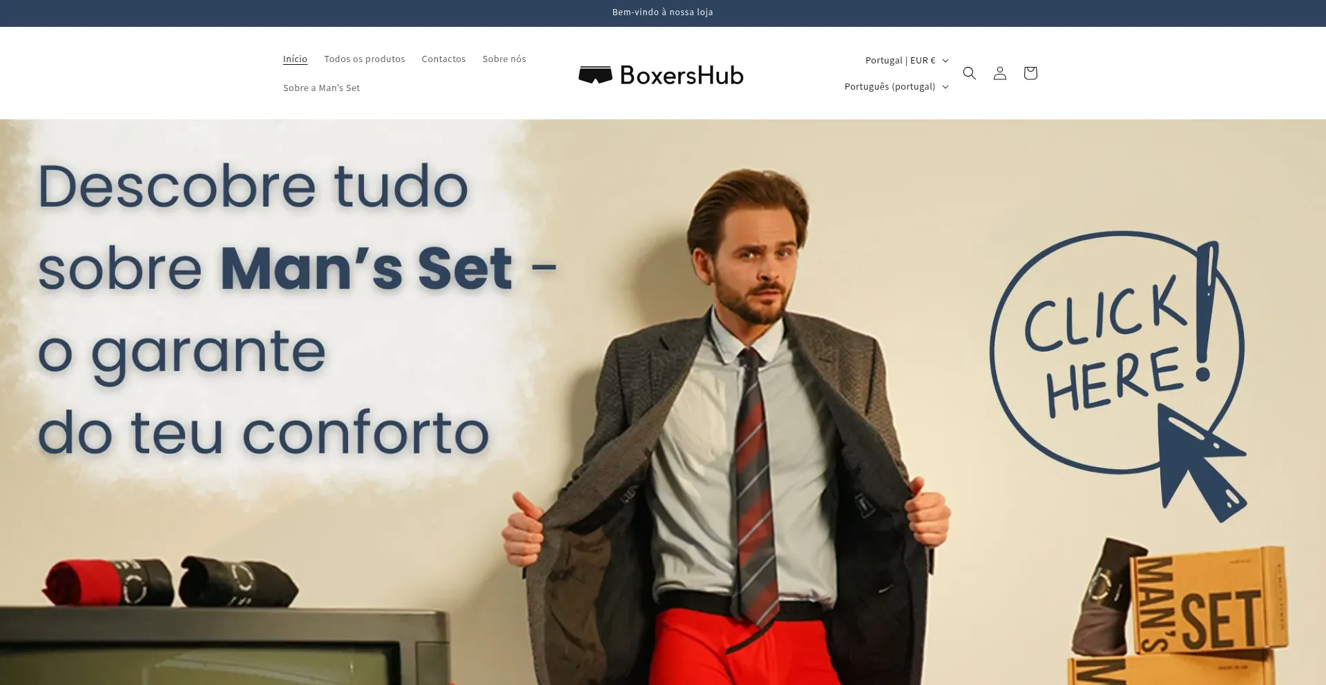 Website screenshot of Boxershub.pt