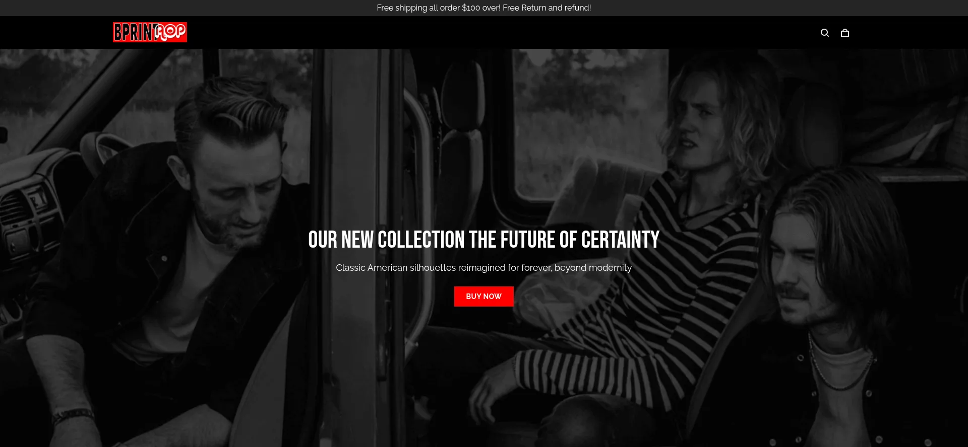 Website screenshot of Bprintaop.com