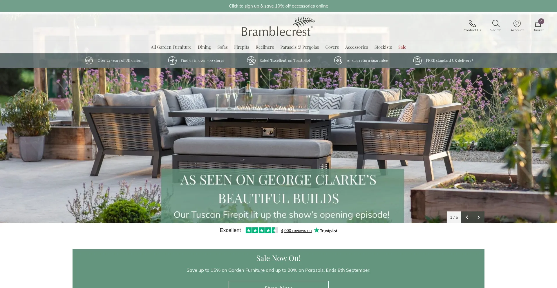 Website screenshot of Bramblecrest.com
