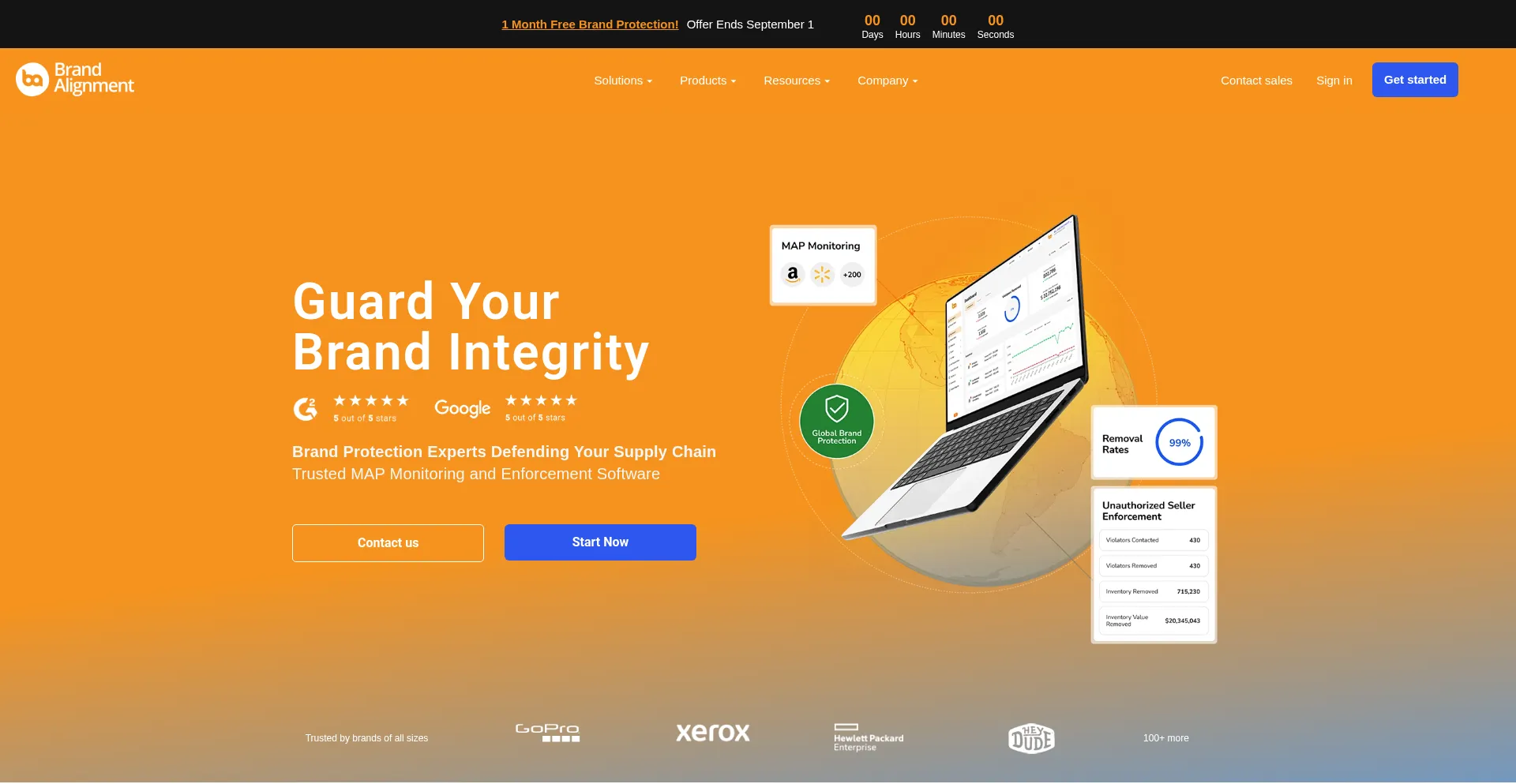 Website screenshot of Brandalignment.com