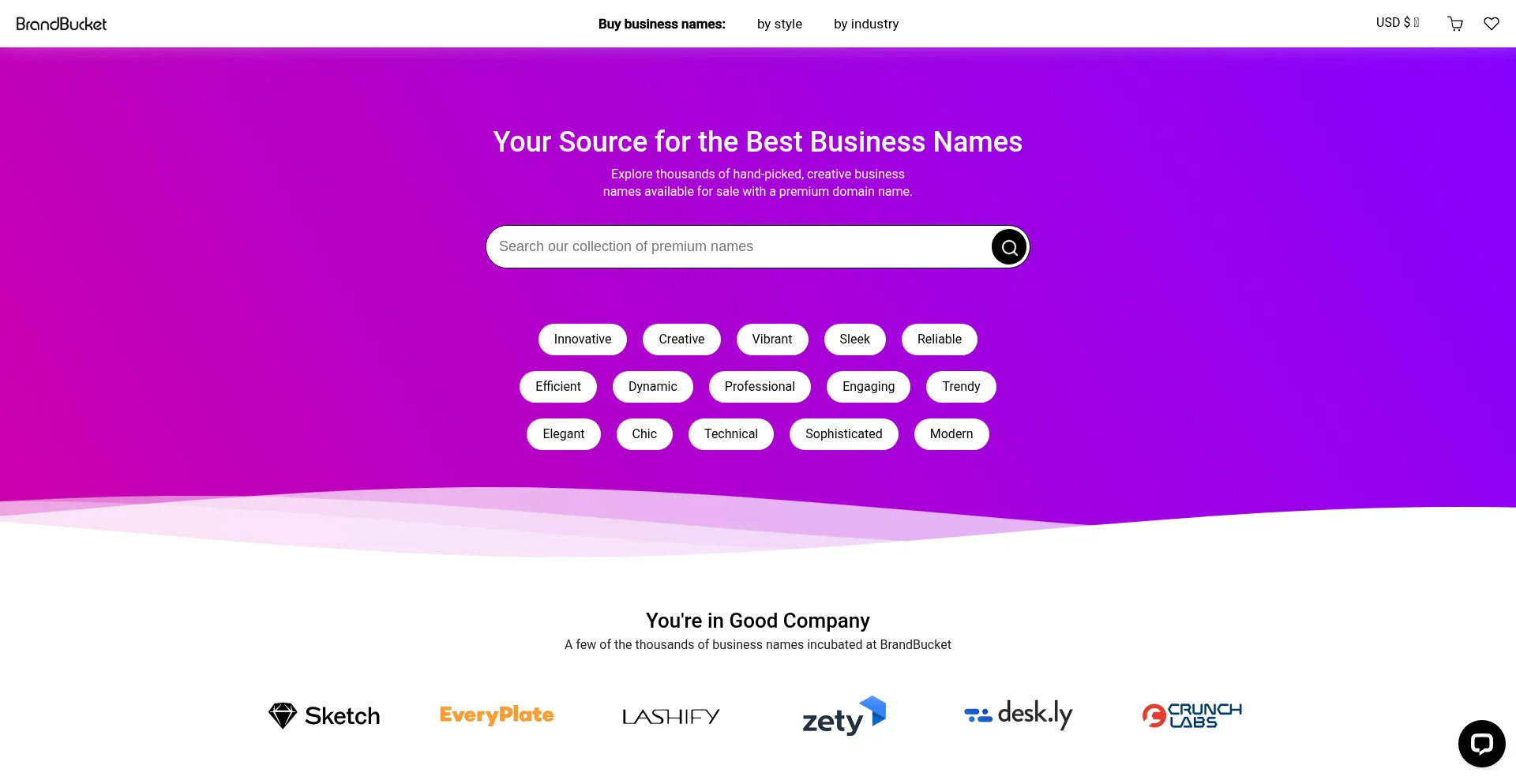 Brandbucket.com Screenshot