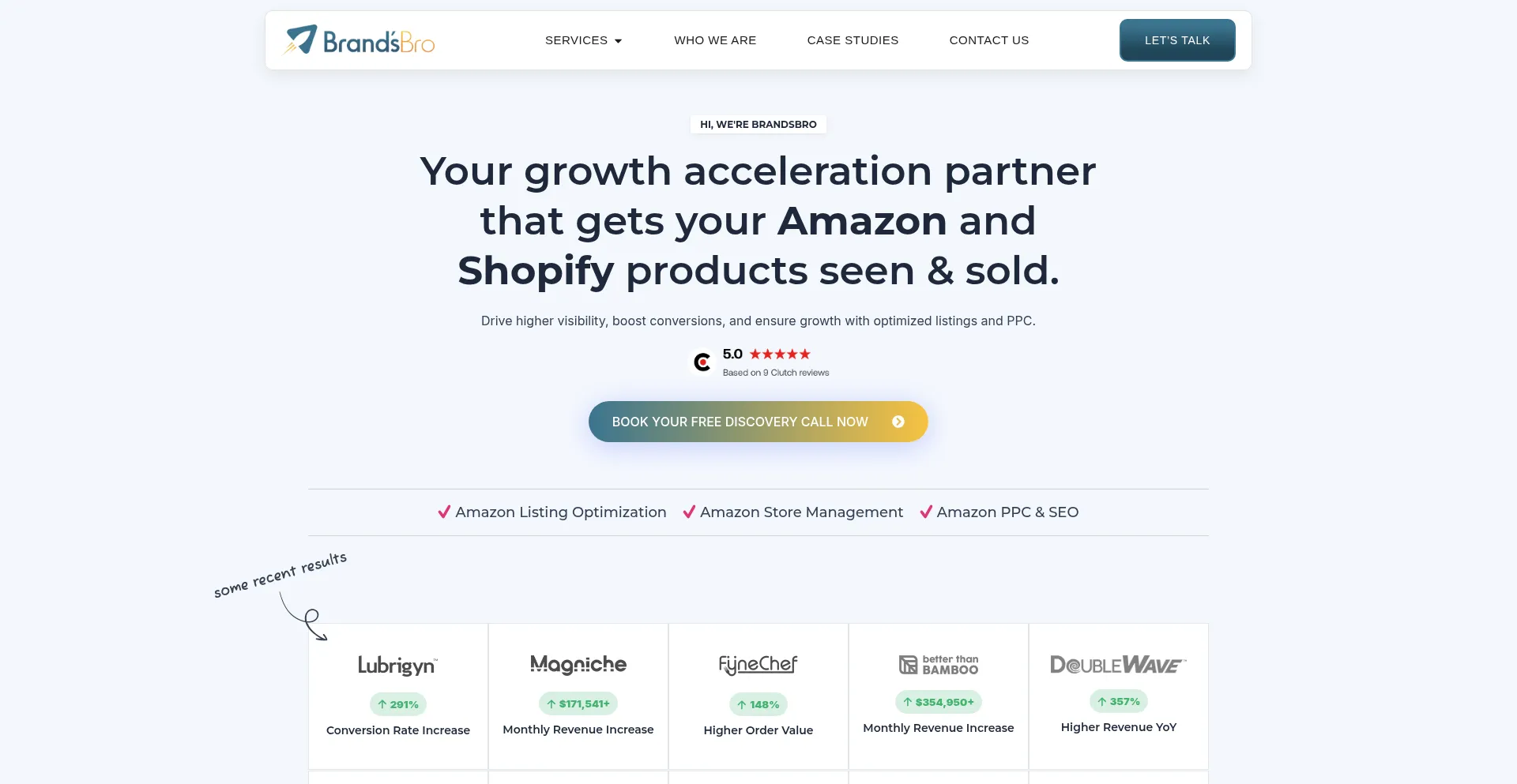 Website screenshot of Brandsbro.com