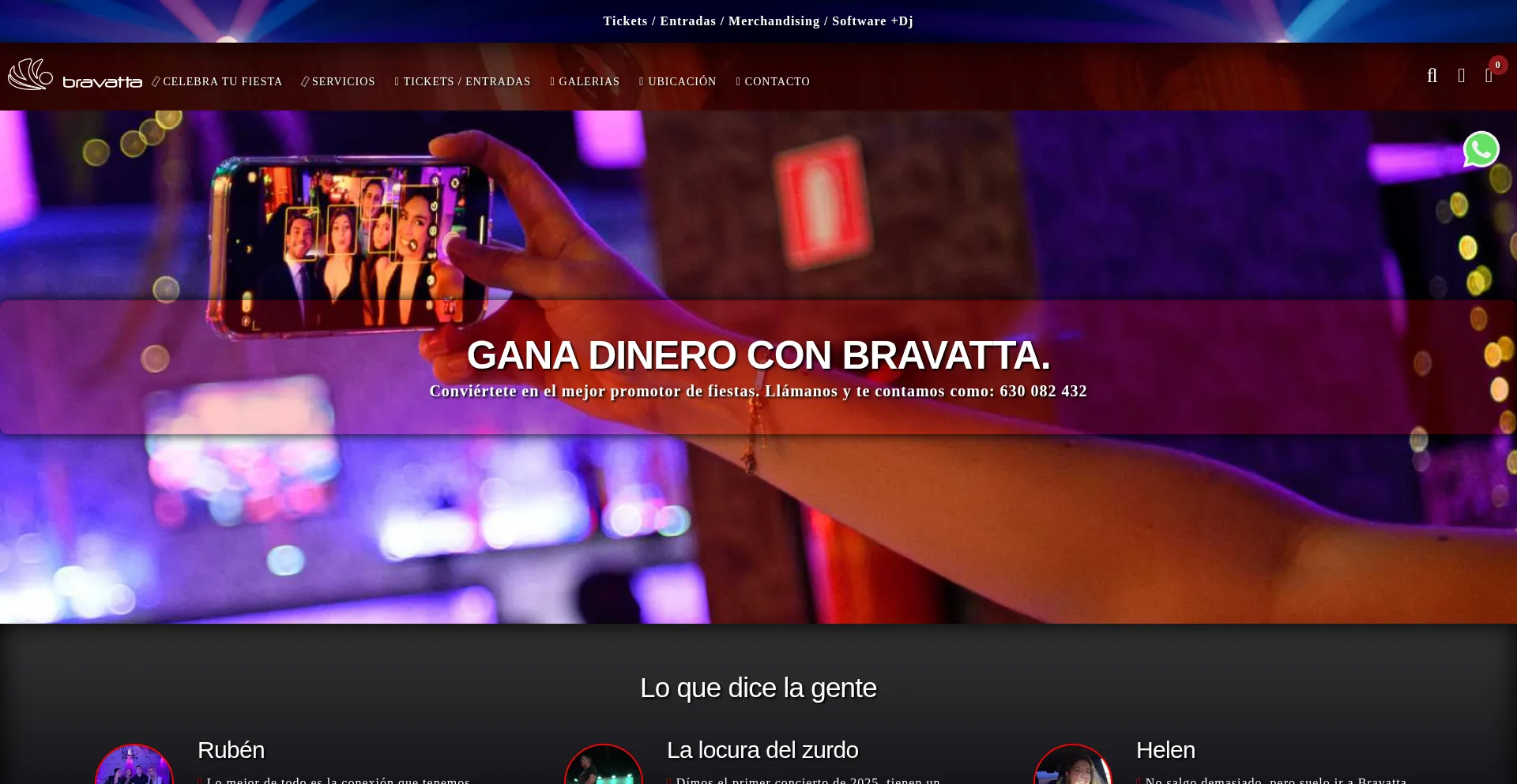 Website screenshot of Bravatta.com