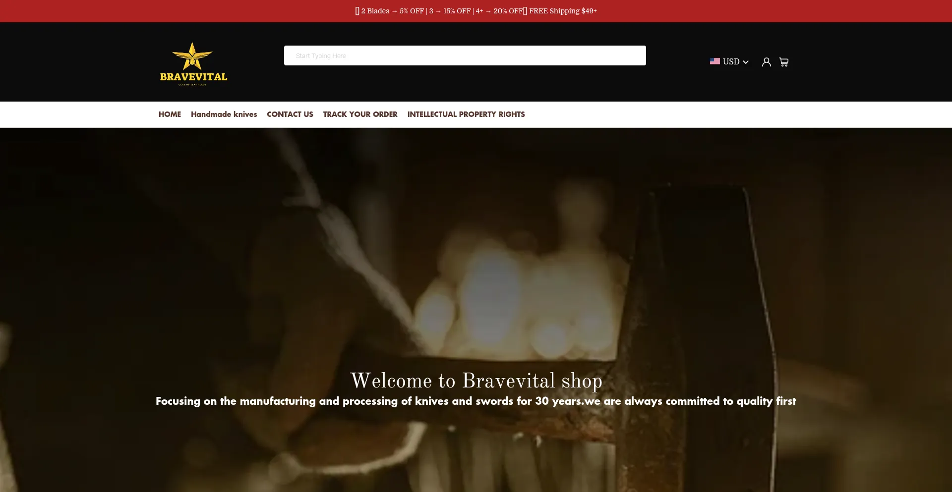 Website screenshot of Bravevital.com