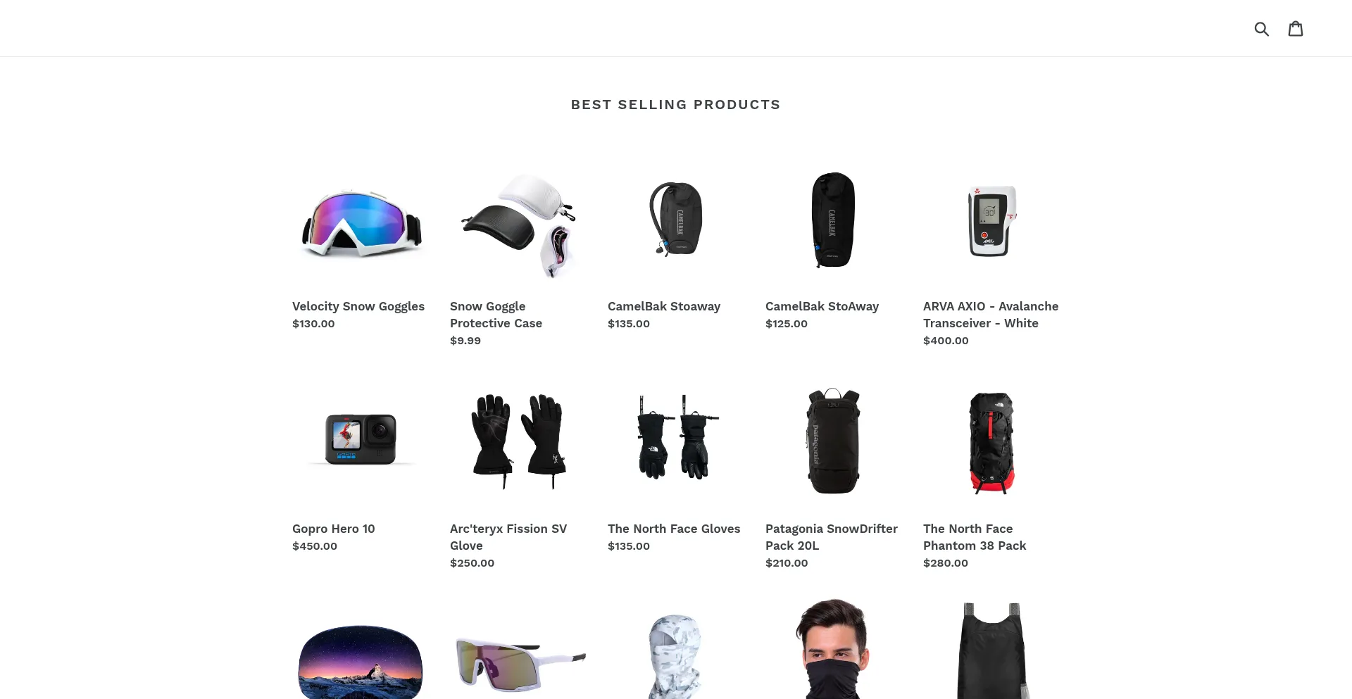 Website screenshot of Breatheoutdoors.ritll.com