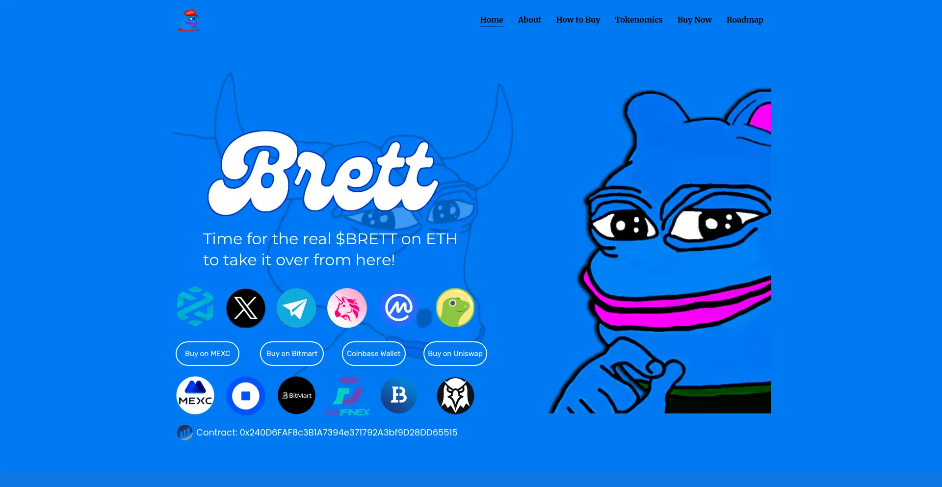 Website screenshot of Brettcoineth.vip