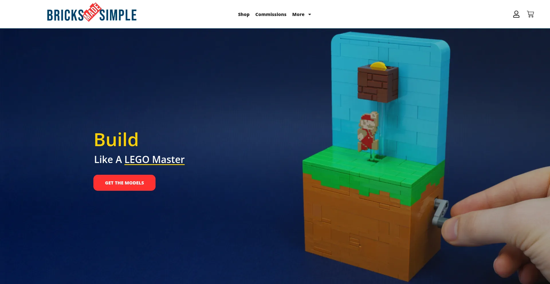 Website screenshot of Bricksmadesimple.com