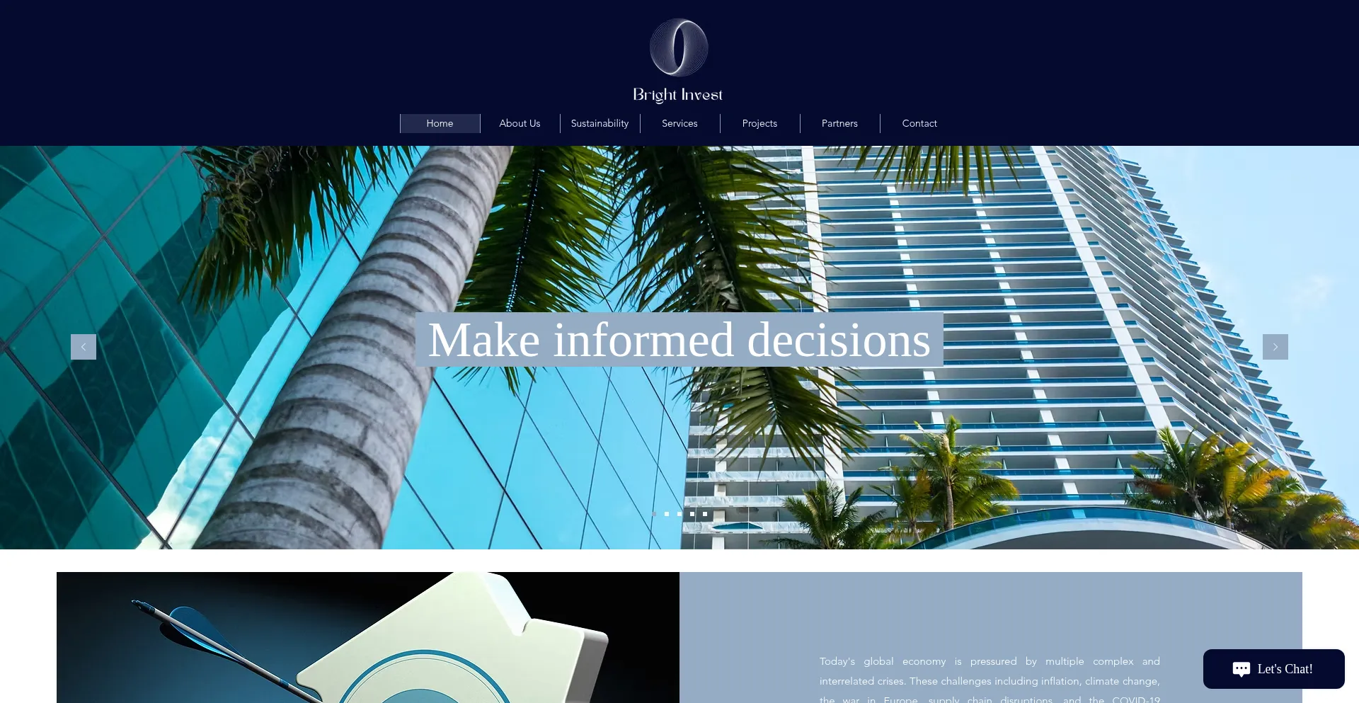 Website screenshot of Brightinvest.ma