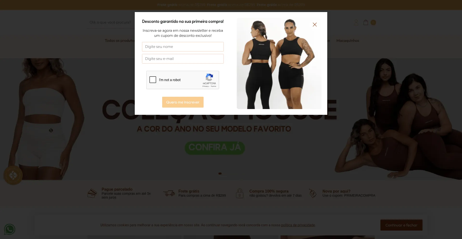 Website screenshot of Brilhoebronze.com.br