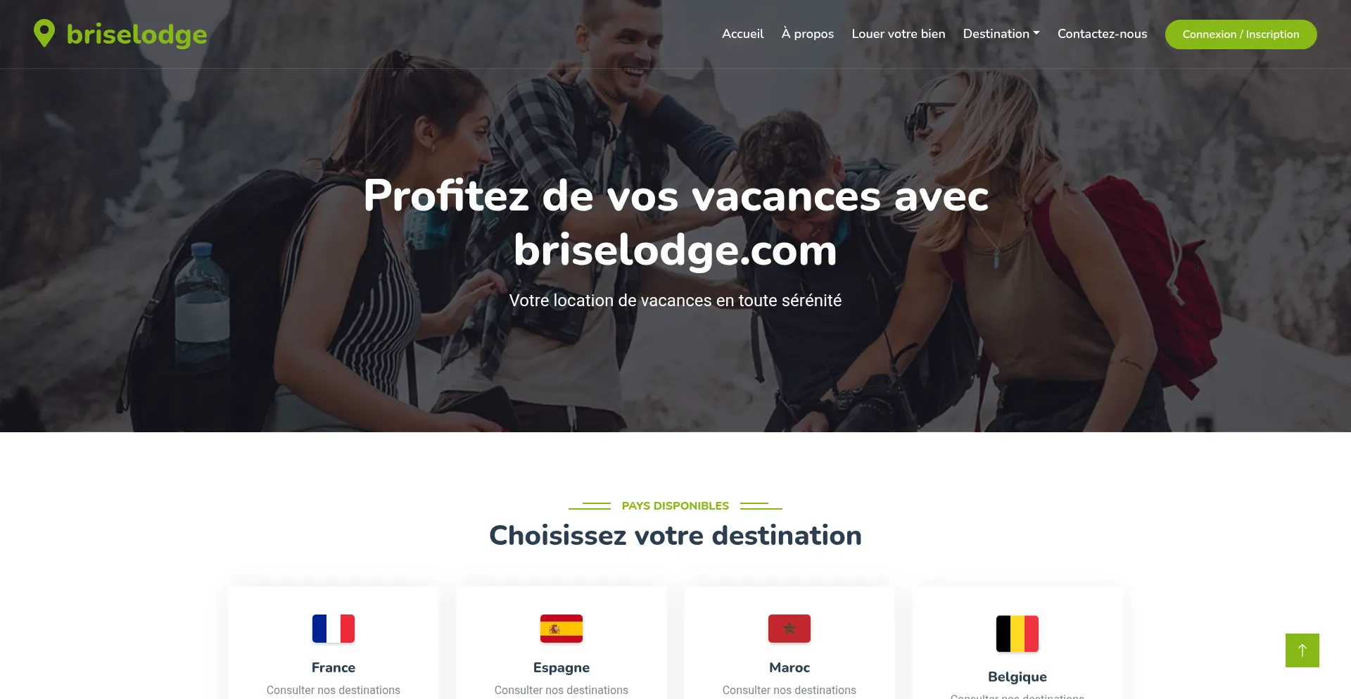 Website screenshot of Briselodge.com