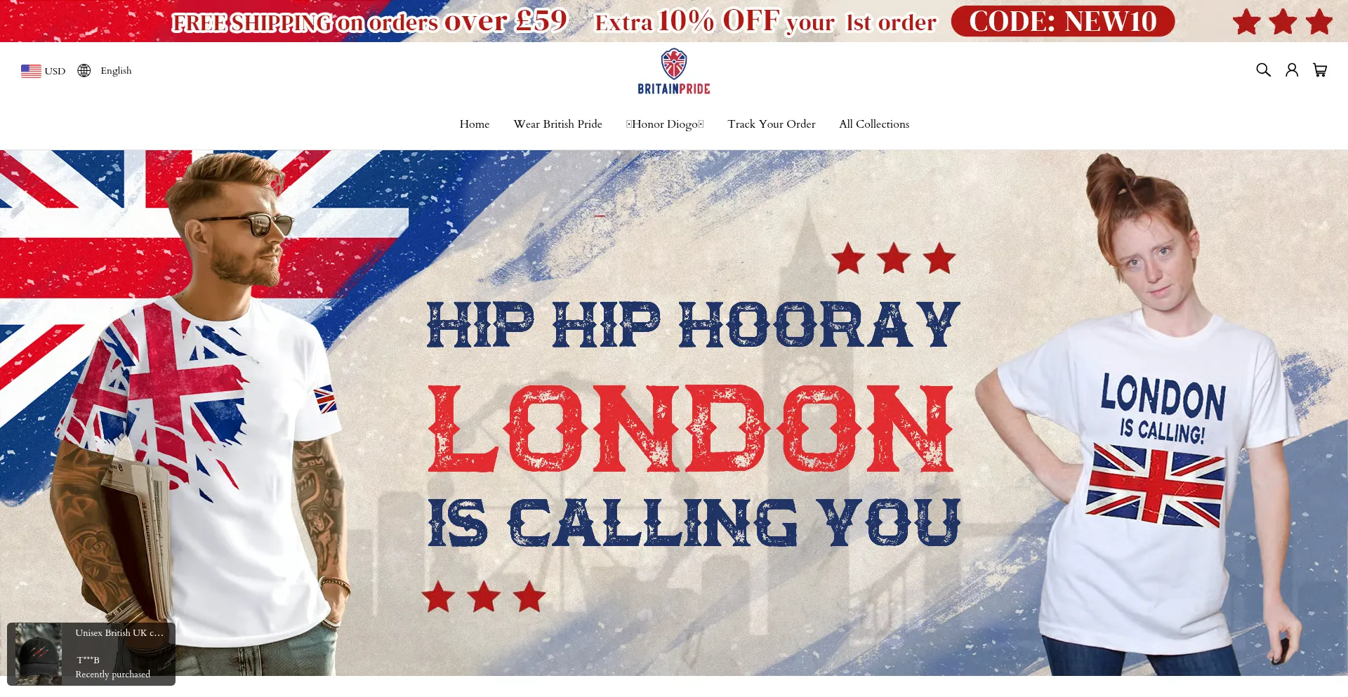 Website screenshot of Britainpride.com