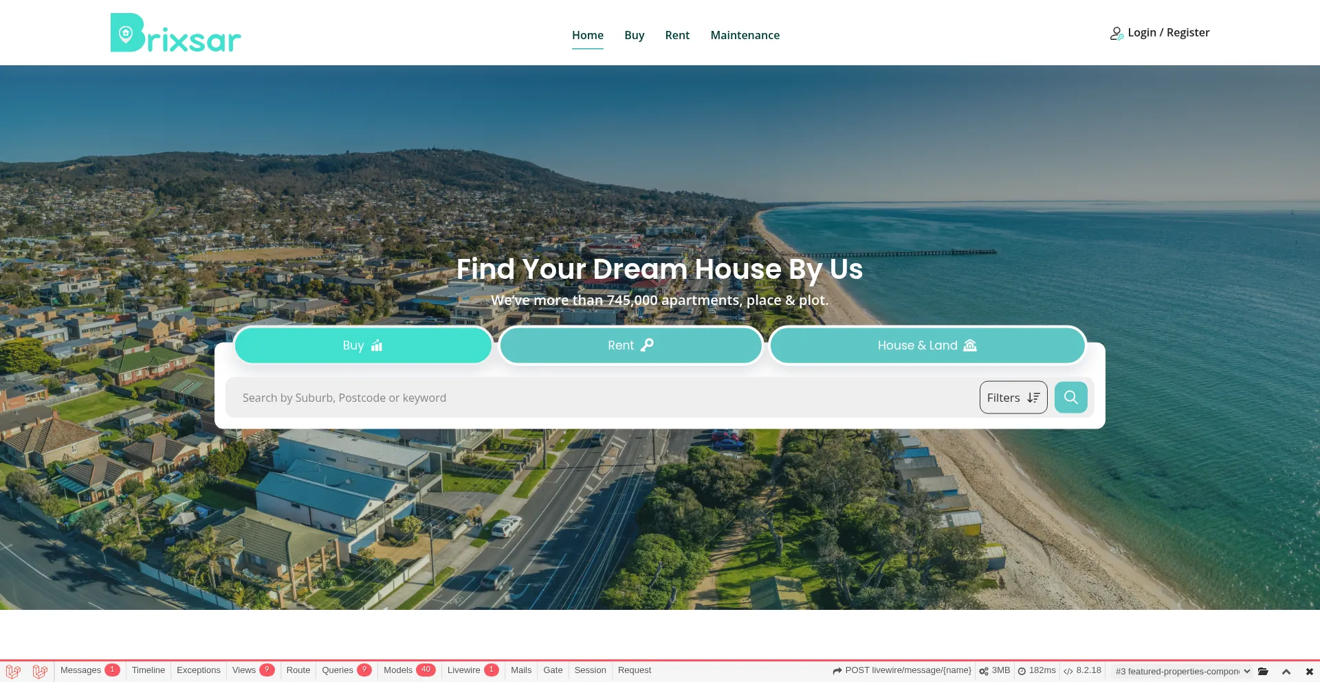 Website screenshot of Brixsar.com