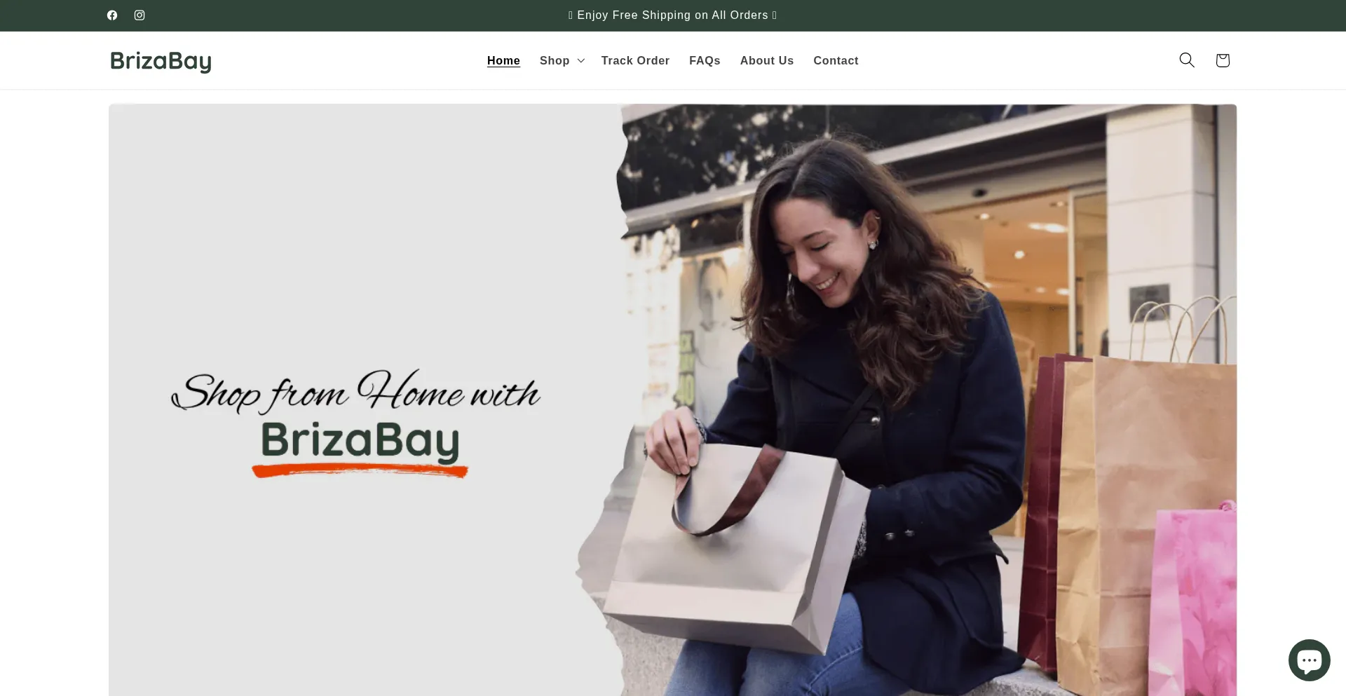 Website screenshot of Brizabay.com